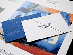 Duplexed business cards with black foil printing