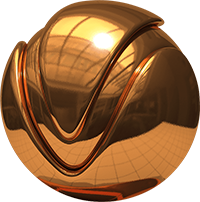 Bright metallic orange copper foil 6814.