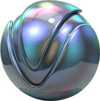 Iridescent rainbow effect silver foil SHLR.