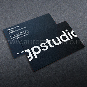 Ebony black colorplan with white foil printing.