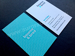 Duplexed 700gsm colorplan business cards.