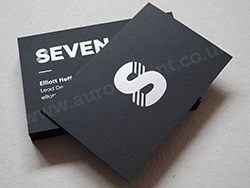 Duplexed 660gsm graphite plike with satin silver foil printing